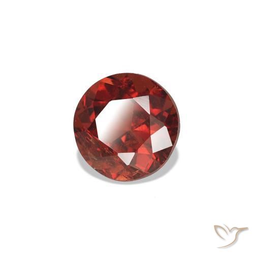 Espinélio vermelho médio Natural 0.51ct, Corte Redondo, VS
