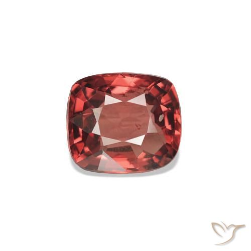 Espinélio Vermelho escuro Natural 0.71ct, Almofada cortada, VS