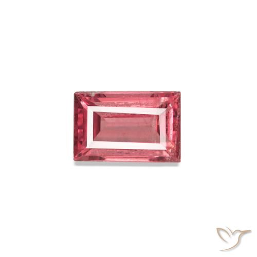 Espinélio Rosa choque profundo Natural 0.24ct, baguete, VS-SI