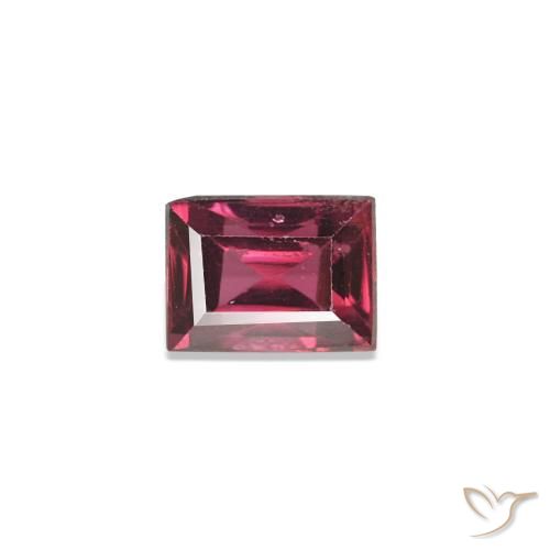 Espinélio Vermelho roxo Natural 0.26ct, baguete, VS