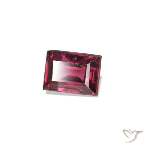 Espinélio Vermelho roxo Natural 0.26ct, baguete, VS