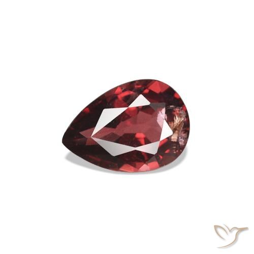 Espinélio Vermelho escuro Natural 0.45ct, Formato de pêra, VS-SI