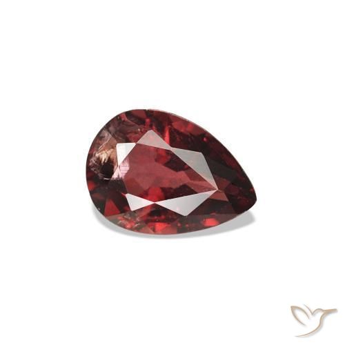 Espinélio Vermelho escuro Natural 0.45ct, Formato de pêra, VS-SI