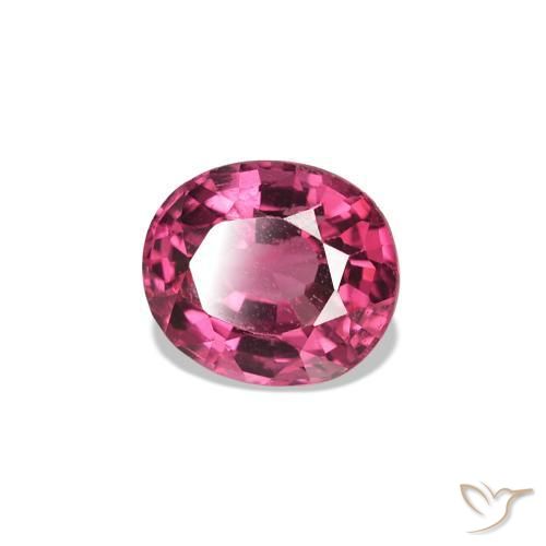 Espinélio framboesa vermelha Natural 0.67ct, Corte Oval, VS