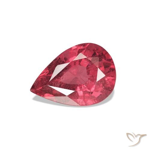 Espinélio Vermelho rosado Natural 0.96ct, Formato de pêra, VS