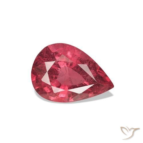 Espinélio Vermelho rosado Natural 0.96ct, Formato de pêra, VS