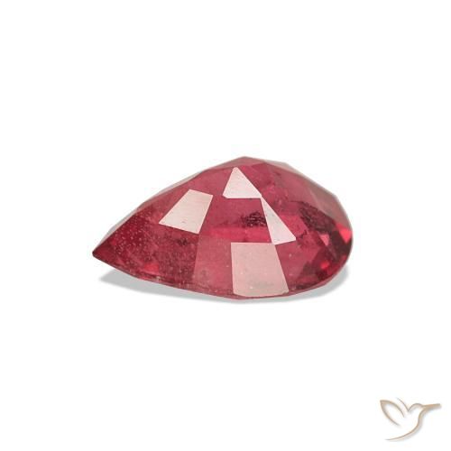 Espinélio Vermelho rosado Natural 0.96ct, Formato de pêra, VS
