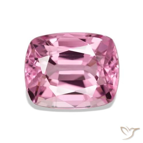 Espinélio Rosa Intenso Natural 3.09ct, Almofada cortada, VVS-VS
