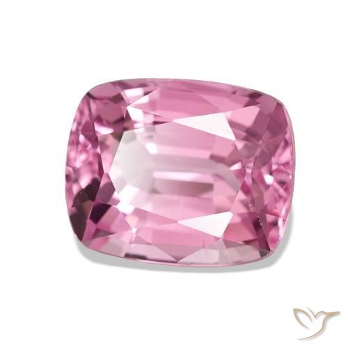 Espinélio Rosa Intenso Natural 3.09ct, Almofada cortada, VVS-VS