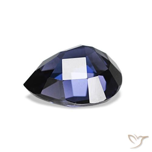 Espinélio Azul-marinho Natural 1.78ct, Formato de pêra, VVS