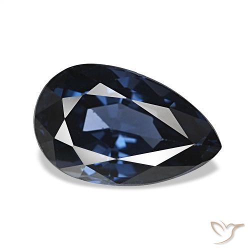 Espinélio Azul escuro Natural 2.11ct, Formato de pêra, VVS