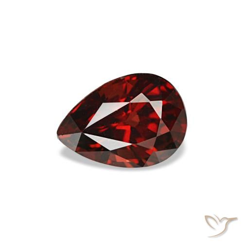 Espinélio Vermelho escuro Natural 0.59ct, Formato de pêra, VVS-VS