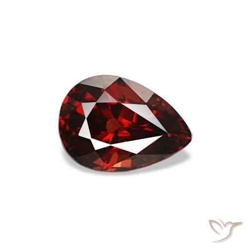 Espinélio Vermelho escuro Natural 0.59ct, Formato de pêra, VVS-VS