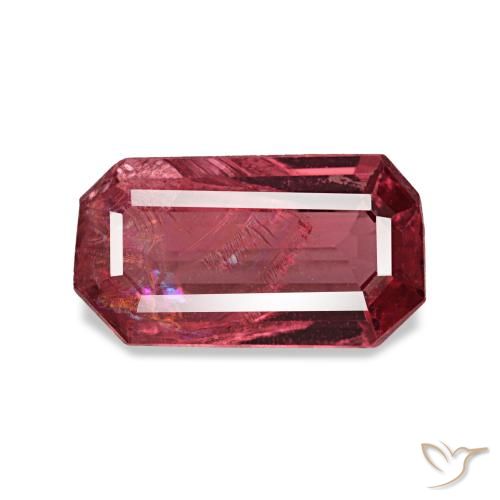 Espinélio vermelho natural 0,83ct, corte esmeralda, SI