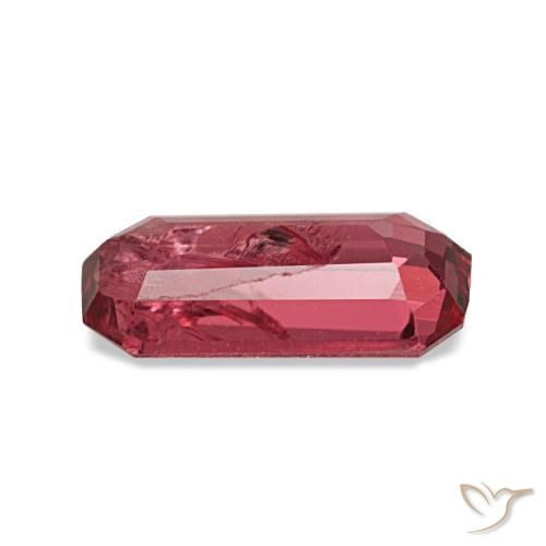 Espinélio vermelho natural 0,83ct, corte esmeralda, SI