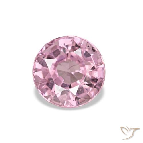 0.57ct rosa espinélio, redondo, VS