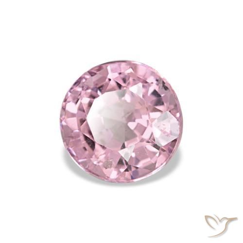 Espinélio rosa natural 0,57ct, corte redondo, VS