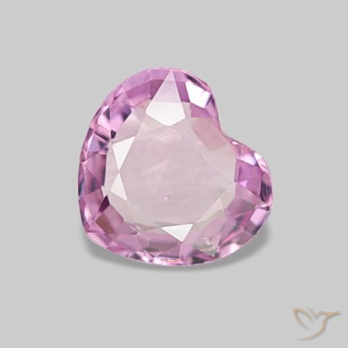 Espinélio rosa natural 0,78ct, formato de coração, VS