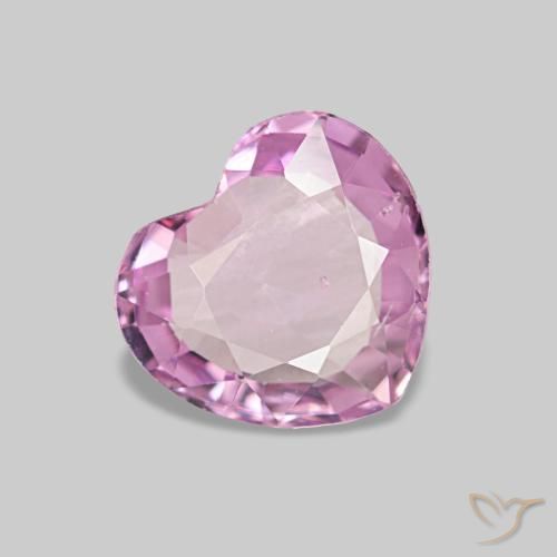 Espinélio rosa natural 0,78ct, formato de coração, VS