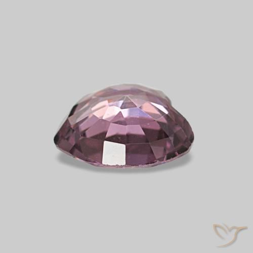 Espinélio roxo natural 0,63ct, formato de coração, VVS