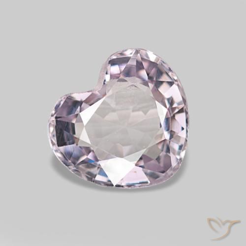 Espinélio rosa natural 0,82ct, formato de coração, VVS