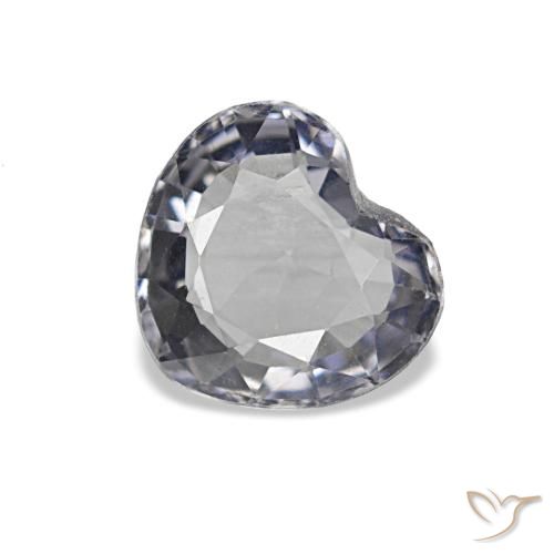 0.70ct cinza espinélio, coração, VVS