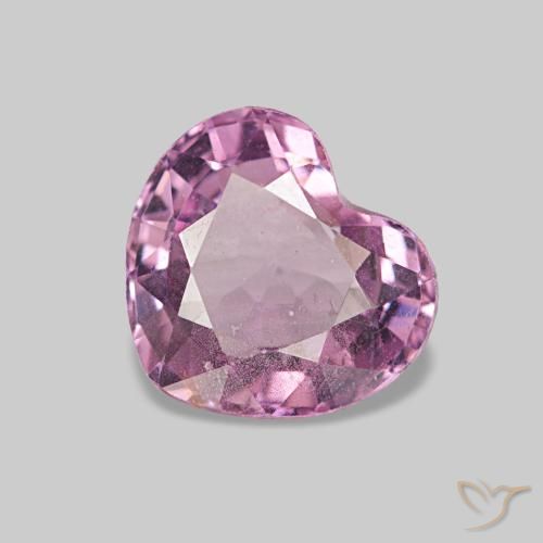 0.86ct rosa espinélio, coração, VS