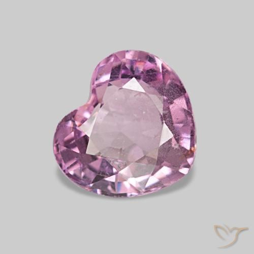 Espinélio rosa natural 0,86ct, formato de coração, VS