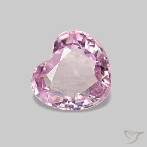 Espinélio rosa natural 0,65ct, formato de coração, VS