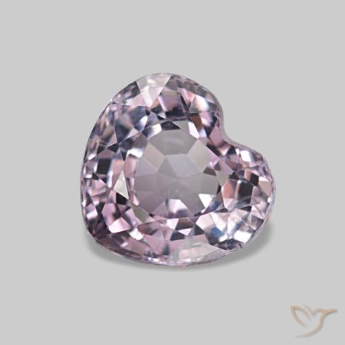 Espinélio roxo natural 1,03ct, formato de coração, VS