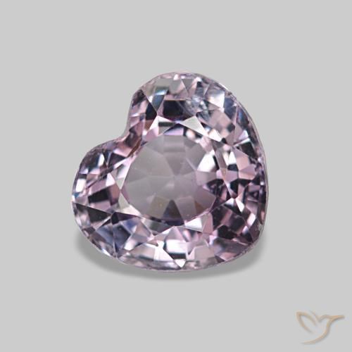 Espinélio roxo natural 1,03ct, formato de coração, VS