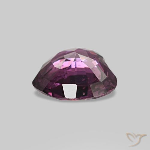 Espinélio roxo natural 0,72ct, formato de coração, VS