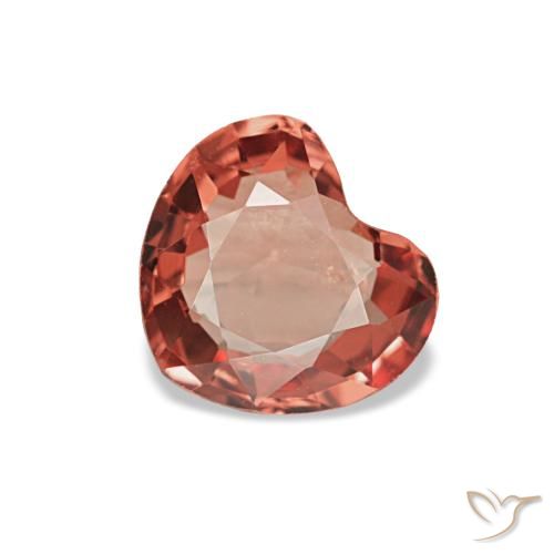 Espinélio vermelho natural 0,54ct, formato de coração, VS