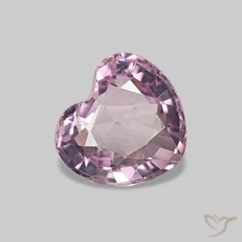 Espinélio rosa natural 0,70ct, formato de coração, VS