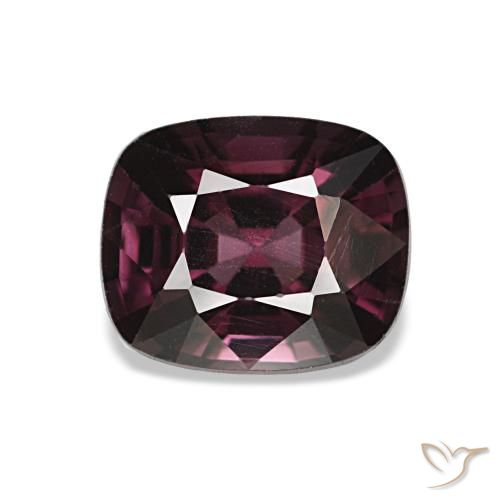 Espinélio roxo natural 1,49ct, almofada cortada, VVS-VS