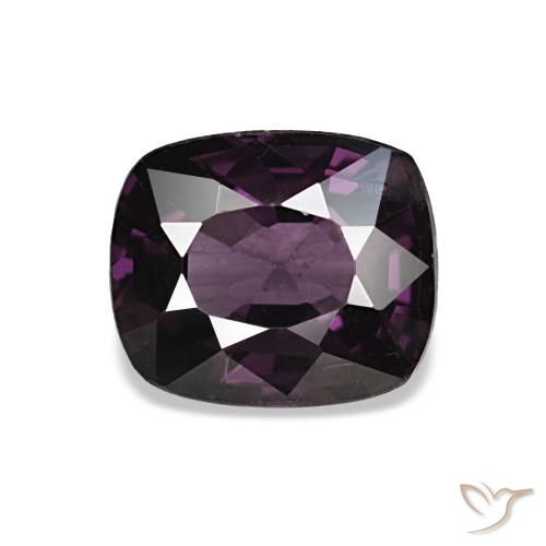 Espinélio roxo natural 1,48ct, almofada cortada, VVS-VS