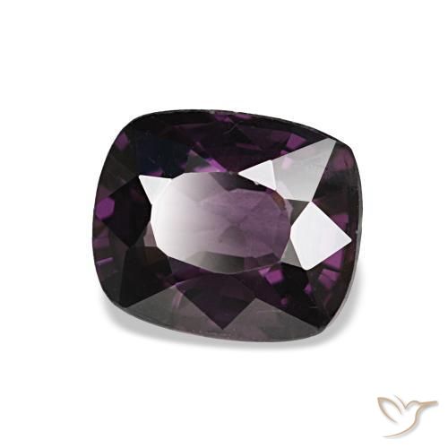 Espinélio roxo natural 1,48ct, almofada cortada, VVS-VS