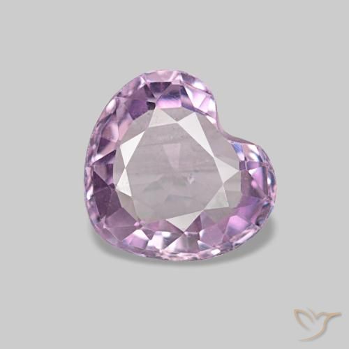 Espinélio rosa natural 0,61ct, formato de coração, VS