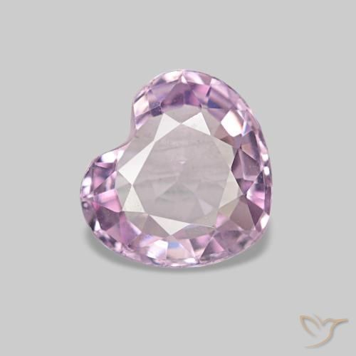 Espinélio rosa natural 0,61ct, formato de coração, VS