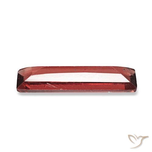Espinélio vermelho natural 0,72ct, baguete, VVS-VS