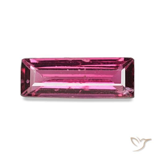 Espinélio roxo natural 0,60ct, baguete, VVS-VS