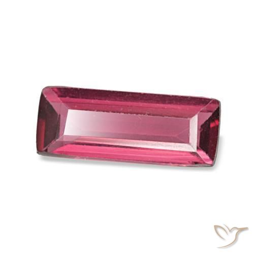 Espinélio roxo natural 0,51ct, baguete, VVS-VS