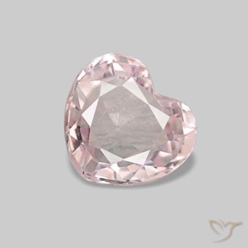 Espinélio rosa natural 0,71ct, formato de coração, VVS-VS