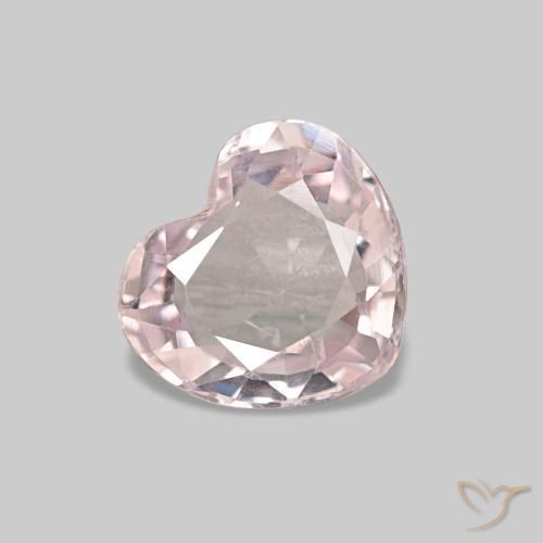 Espinélio rosa natural 0,71ct, formato de coração, VVS-VS