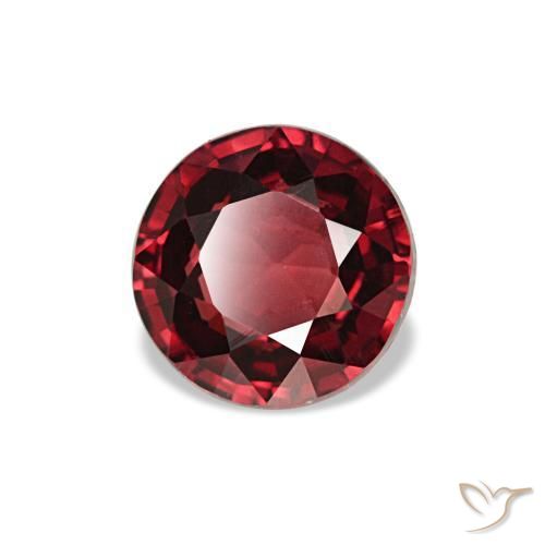 Espinélio vermelho natural 1,18ct, corte redondo, VVS-VS