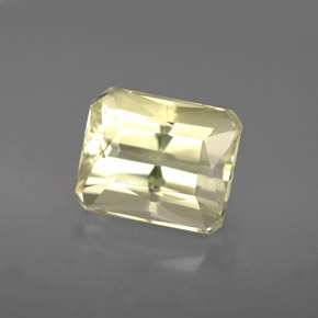 Espodumênio amarelo natural 5,34ct, corte esmeralda, VVS-VS