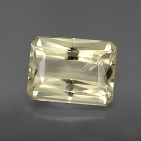 Spodumene Luz amarela Natural 6.86ct, Corte Esmeralda, VS-SI
