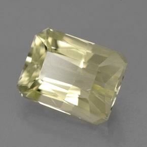 Espodumênio amarelo natural 7,03ct, corte esmeralda, VS