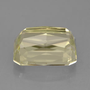 Espodumênio amarelo natural 7,03ct, corte esmeralda, VS