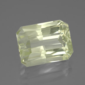 Spodumene Luz amarela Natural 7.11ct, Corte Esmeralda, VVS-VS